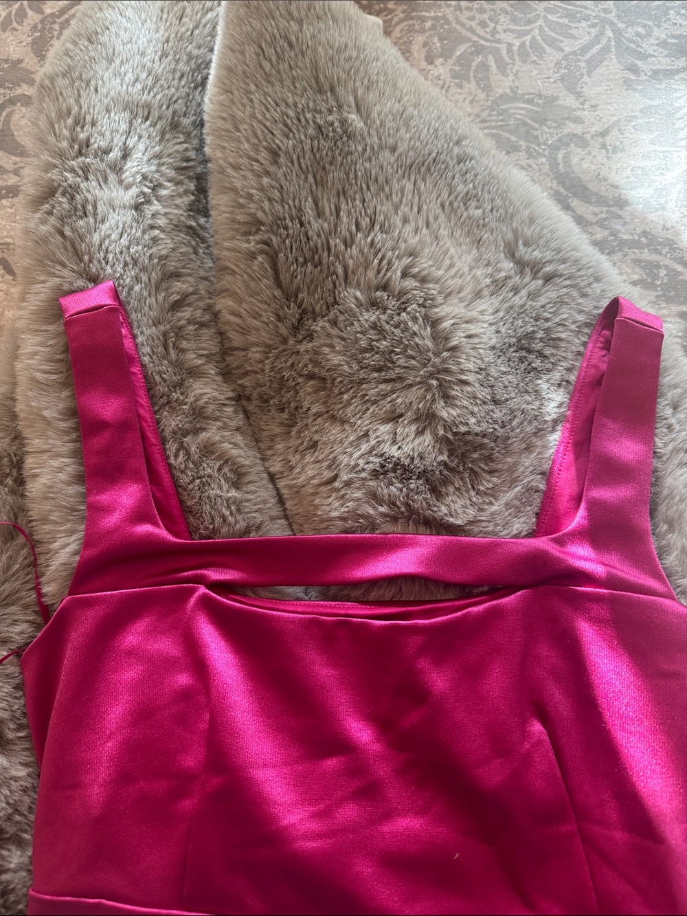 Guess Hot Pink Square-Neck Mini Dress - Picture 7 of 9